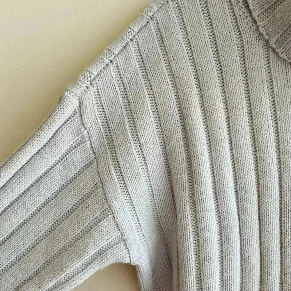 Lord & Taylor Periwinkle Cowl Neck Knit Sweater, Size Medium - Picture 5 of 16